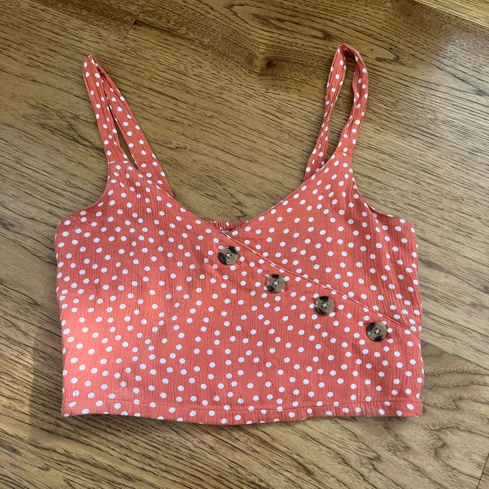 O’Neill cropped polka dot tank top